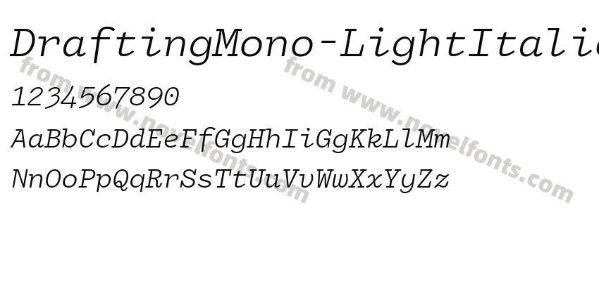 DraftingMono-LightItalicPreview