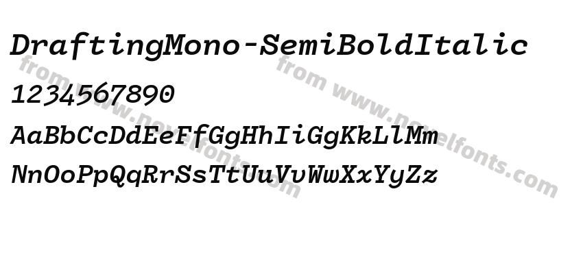 DraftingMono-SemiBoldItalicPreview