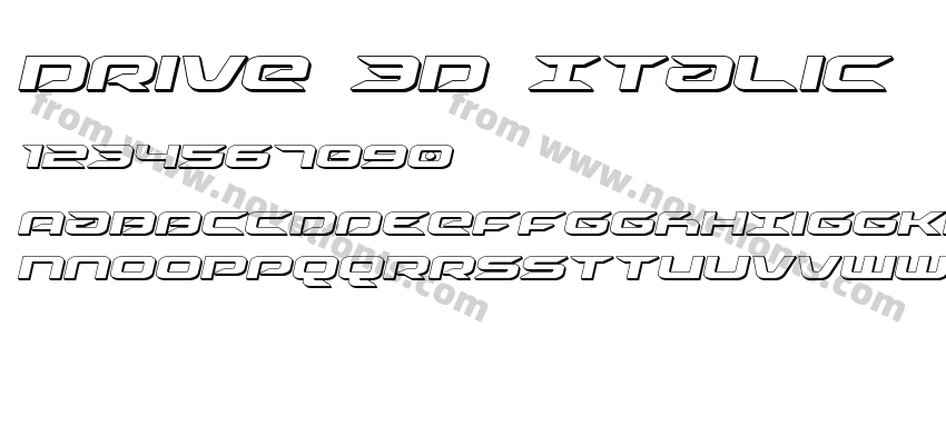 Drive 3D ItalicPreview
