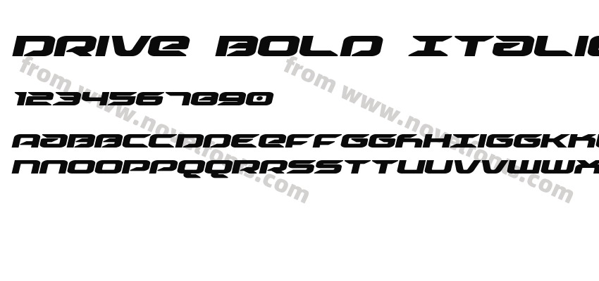 Drive Bold ItalicPreview