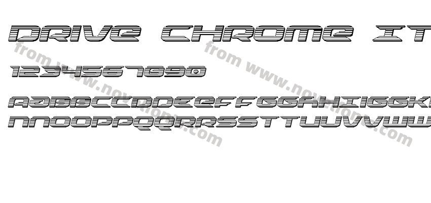 Drive Chrome ItalicPreview