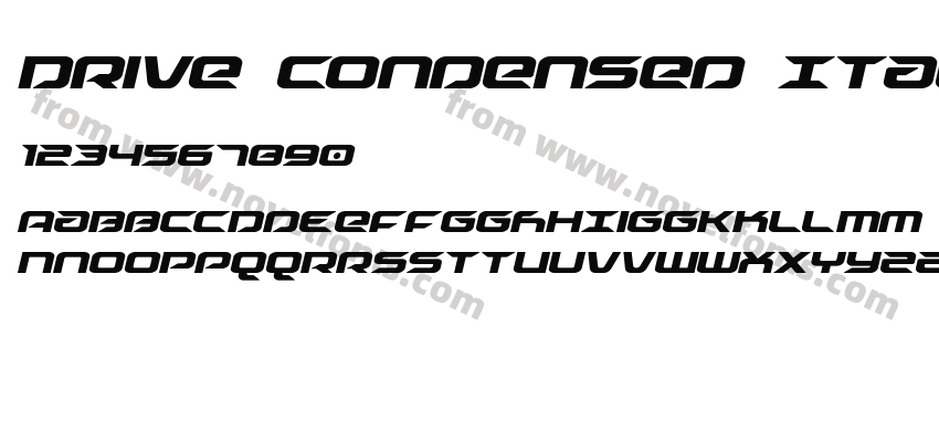 Drive Condensed ItalicPreview