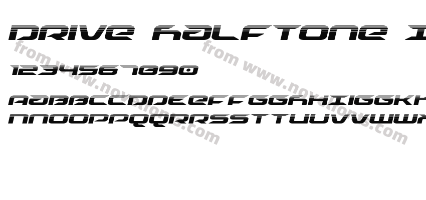 Drive Halftone ItalicPreview