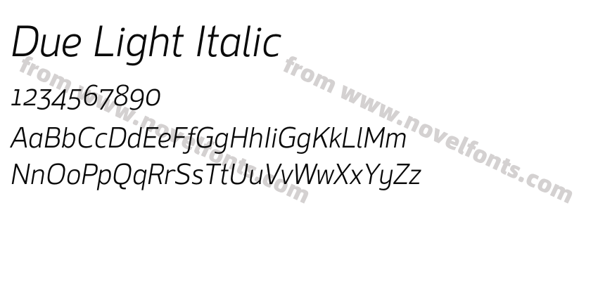 Due Light ItalicPreview