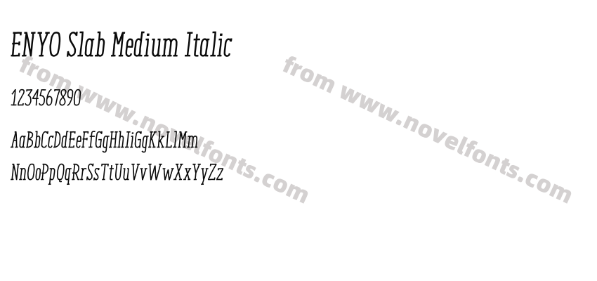 ENYO Slab Medium ItalicPreview