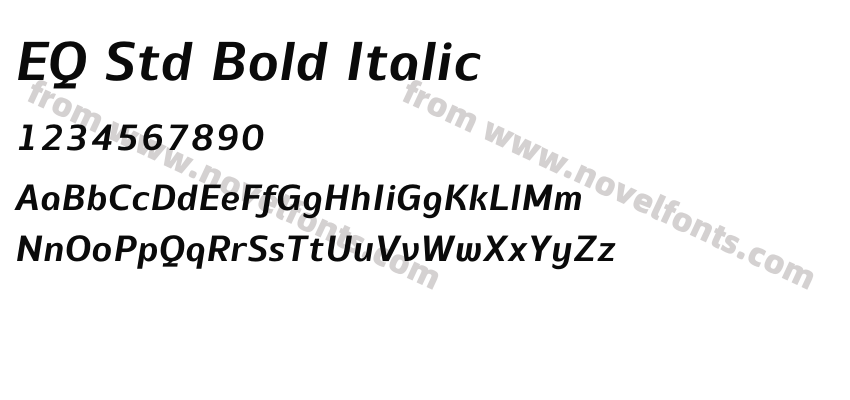 EQ Std Bold ItalicPreview