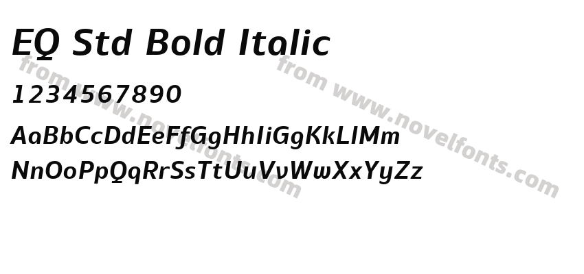 EQ Std Bold ItalicPreview