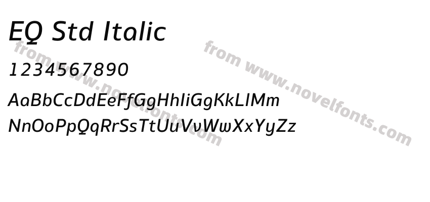 EQ Std ItalicPreview