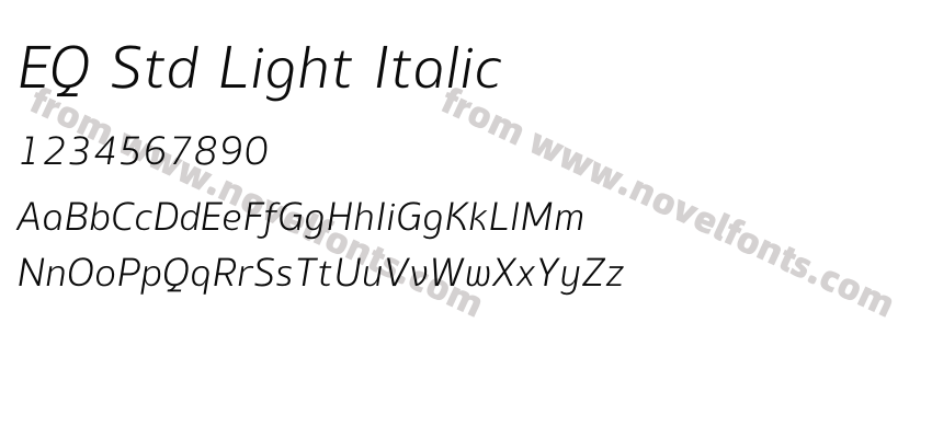 EQ Std Light ItalicPreview