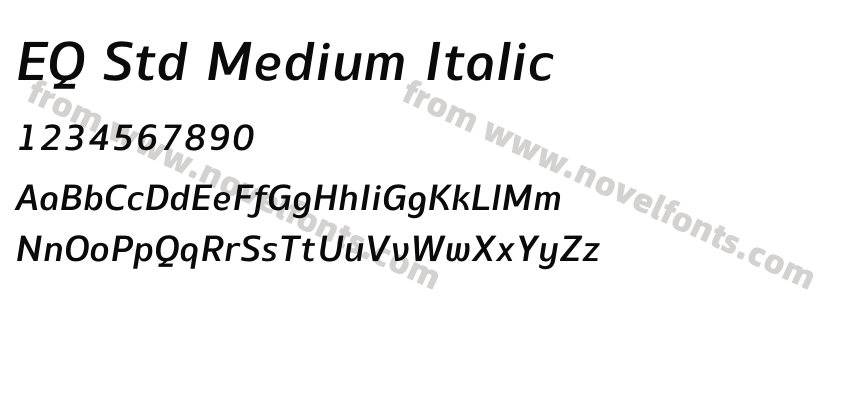 EQ Std Medium ItalicPreview