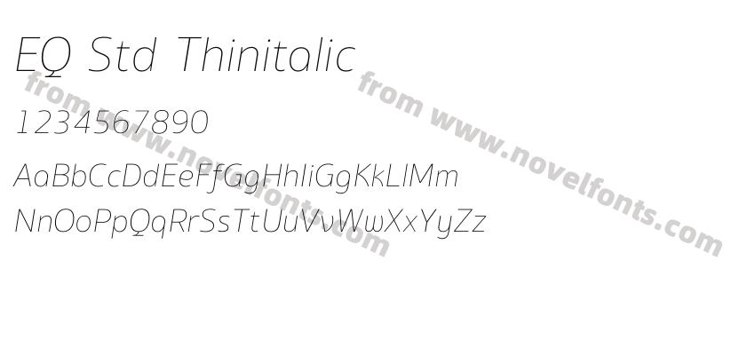 EQ Std ThinitalicPreview