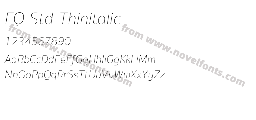 EQ Std ThinitalicPreview