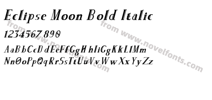 Eclipse Moon Bold ItalicPreview