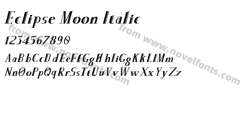 Eclipse Moon ItalicPreview