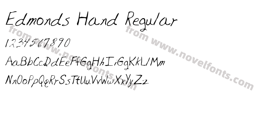 Edmonds Hand RegularPreview