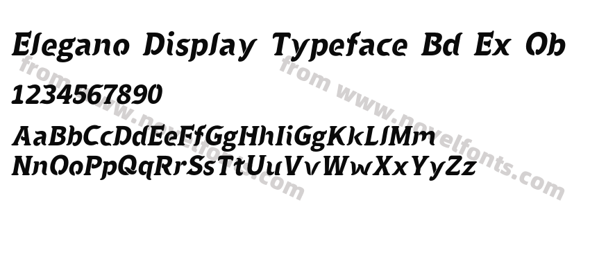 Elegano Display Typeface Bd Ex ObPreview
