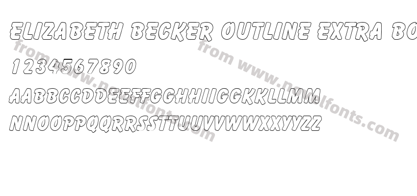Elizabeth Becker Outline Extra BoldPreview