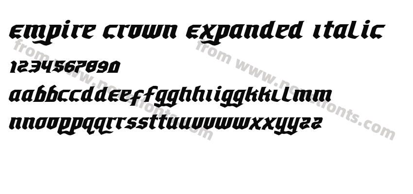 Empire Crown Expanded ItalicPreview