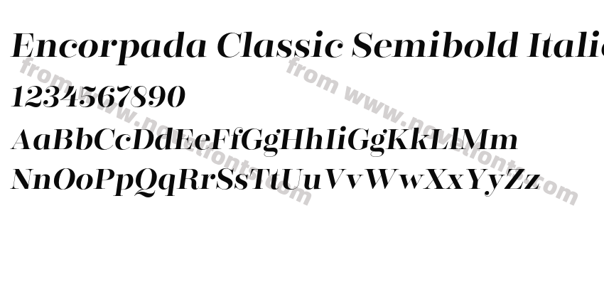 Encorpada Classic Semibold ItalicPreview
