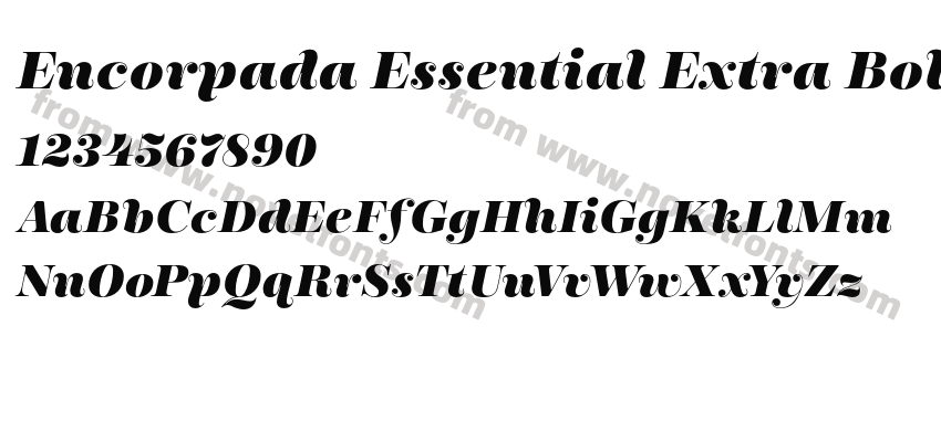 Encorpada Essential Extra Bold ItaPreview