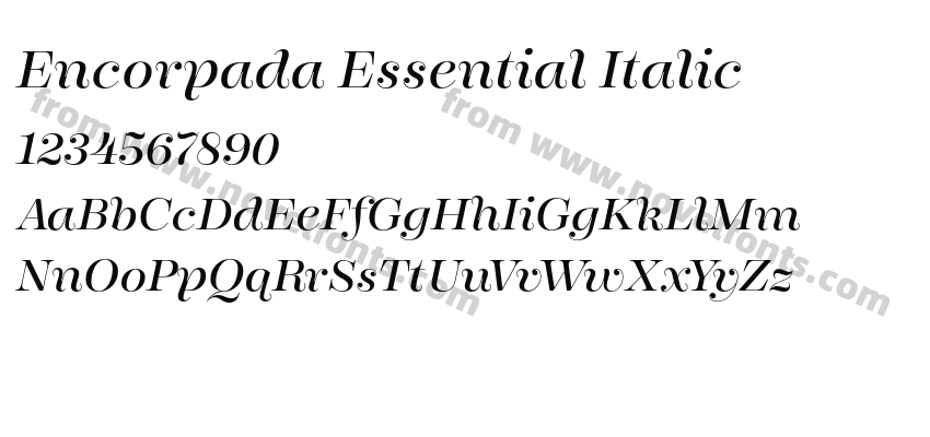 Encorpada Essential ItalicPreview