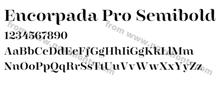 Encorpada Pro SemiboldPreview