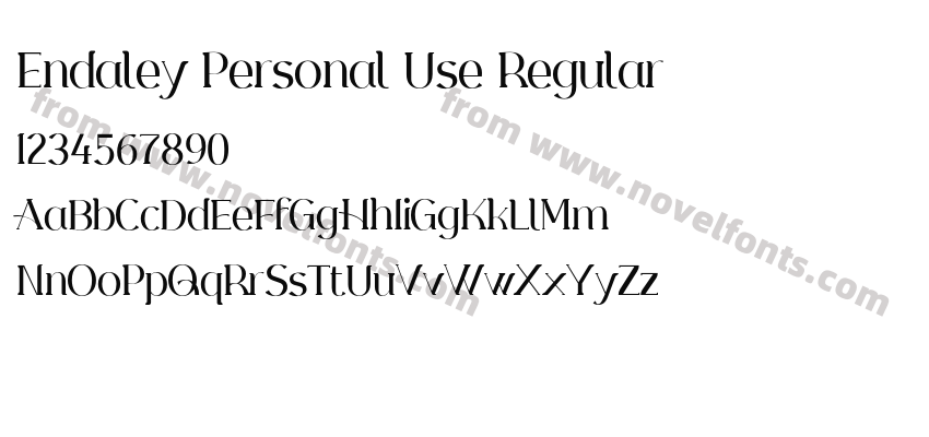 Endaley Personal Use RegularPreview