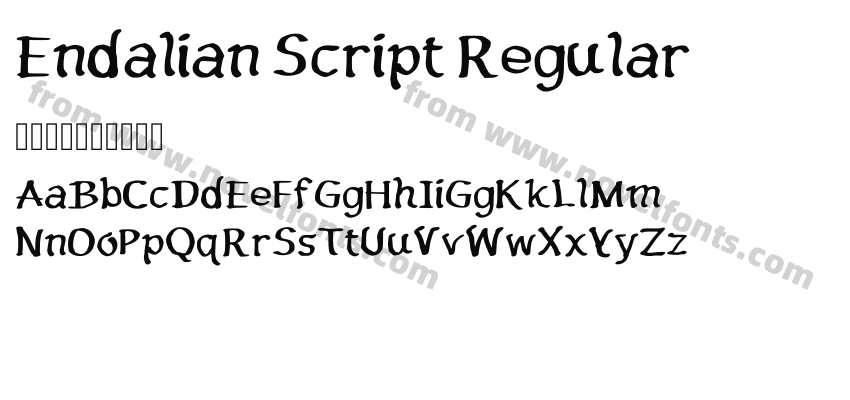 Endalian Script RegularPreview