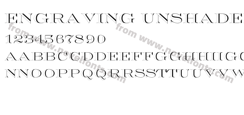Engraving Unshaded CC BoldPreview