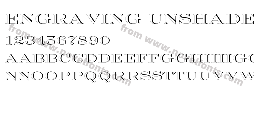 Engraving Unshaded CC BoldPreview