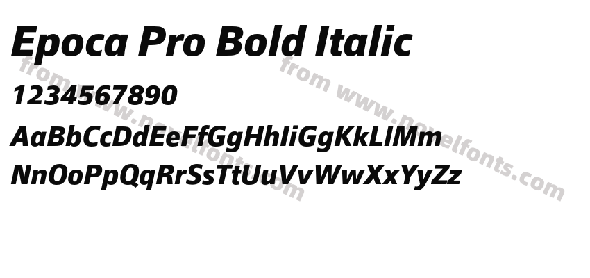 Epoca Pro Bold ItalicPreview