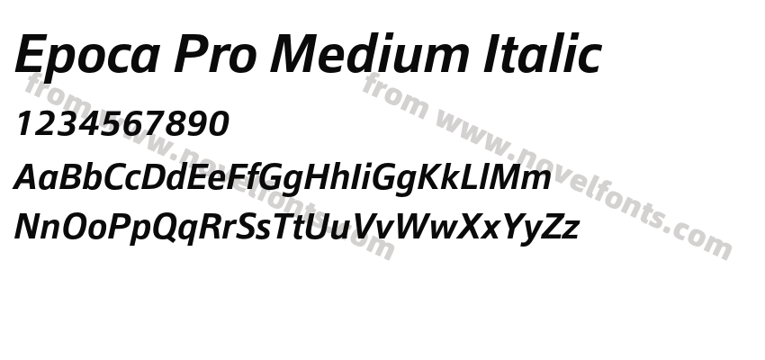 Epoca Pro Medium ItalicPreview