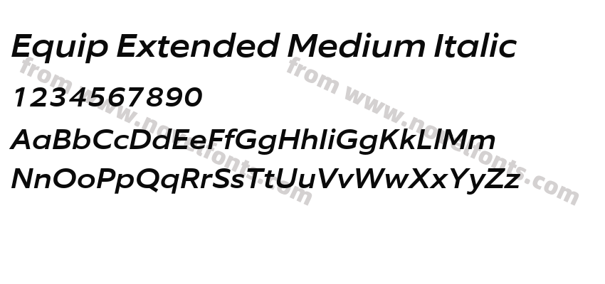 Equip Extended Medium ItalicPreview