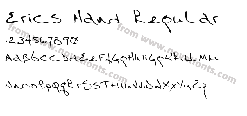 Erics Hand RegularPreview