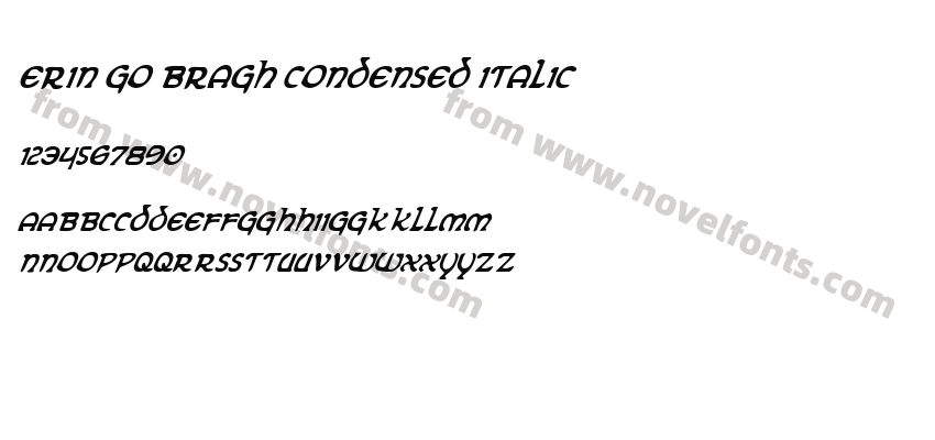 Erin Go Bragh Condensed ItalicPreview
