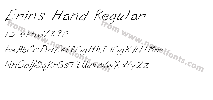 Erins Hand RegularPreview