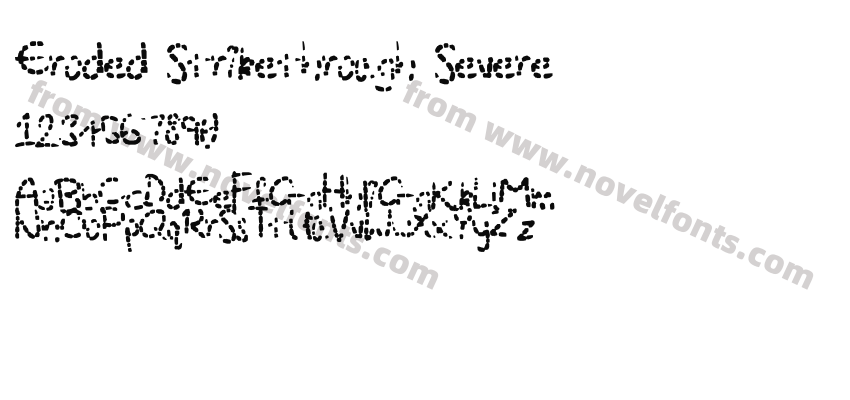 Eroded Strikethrough SeverePreview
