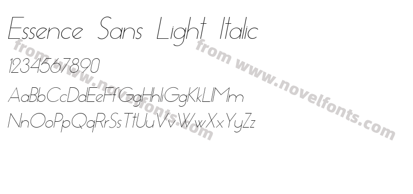 Essence Sans Light ItalicPreview