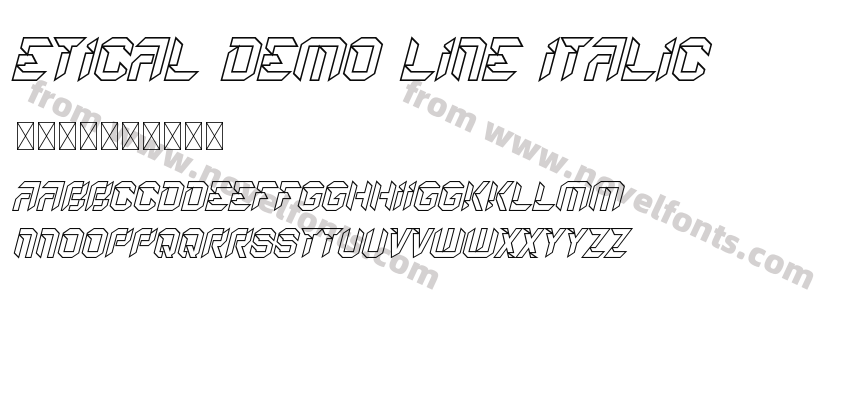 Etical Demo Line ItalicPreview