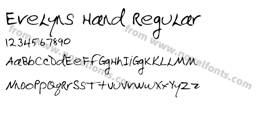 Evelyns Hand RegularPreview