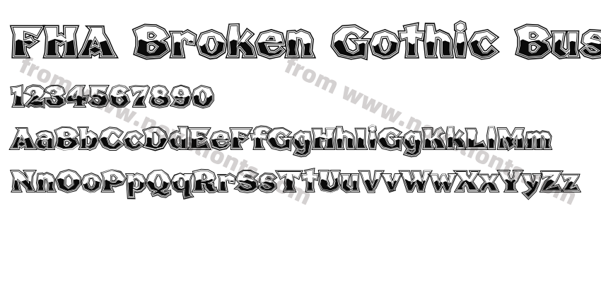 FHA Broken Gothic BustedPreview