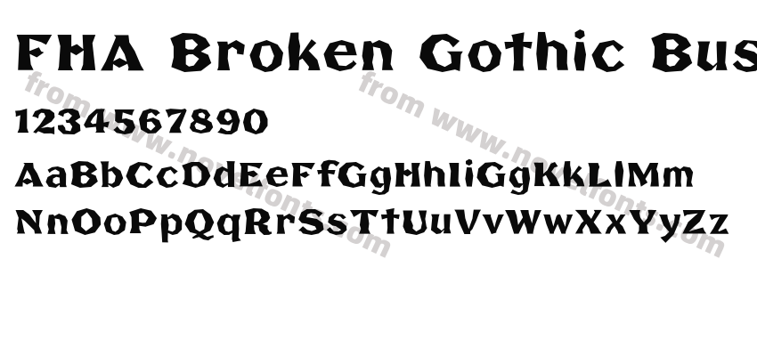 FHA Broken Gothic BustedBPreview