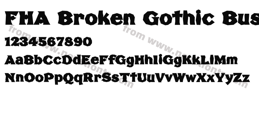 FHA Broken Gothic BustedCPreview