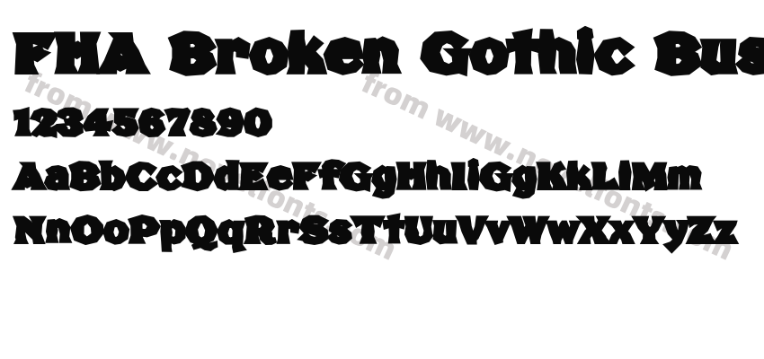FHA Broken Gothic BustedDPreview