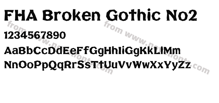 FHA Broken Gothic No2Preview