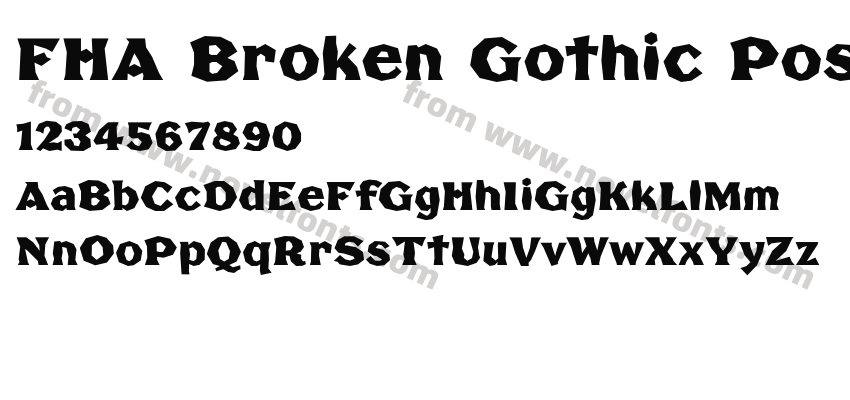 FHA Broken Gothic PosterPreview