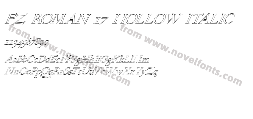 FZ ROMAN 17 HOLLOW ITALICPreview