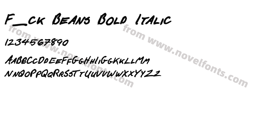 F_ck Beans Bold ItalicPreview