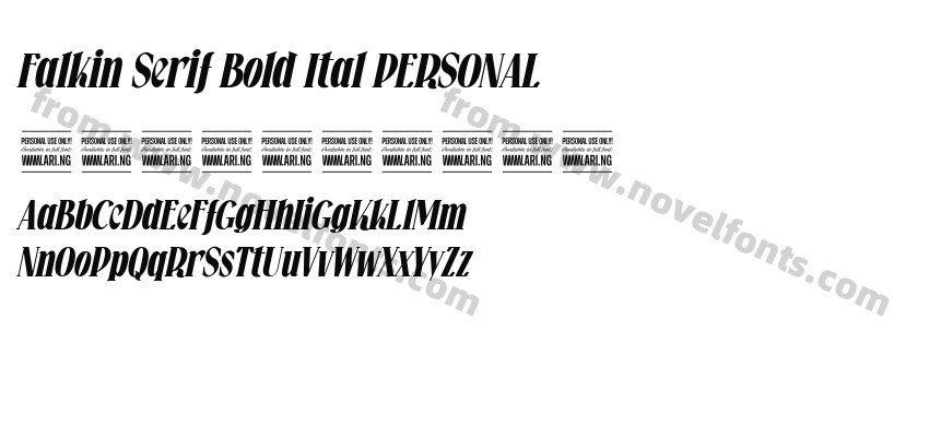 Falkin Serif Bold Ital PERSONALPreview
