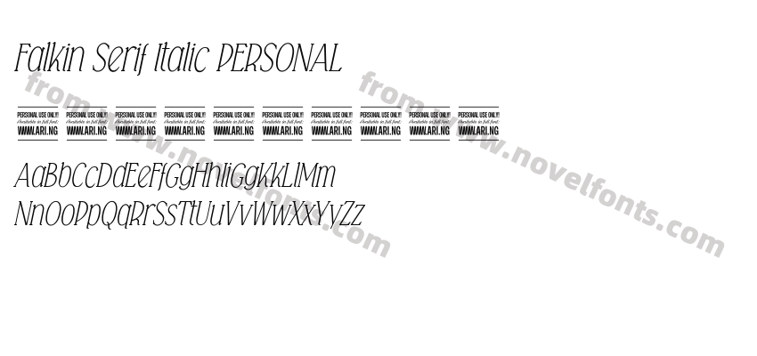 Falkin Serif Italic PERSONALPreview